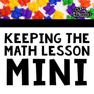 keeping the math lesson mini