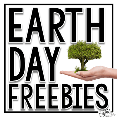 Earth Day Freebies poster on the display