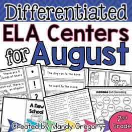 Differentiated ELA Centers for August