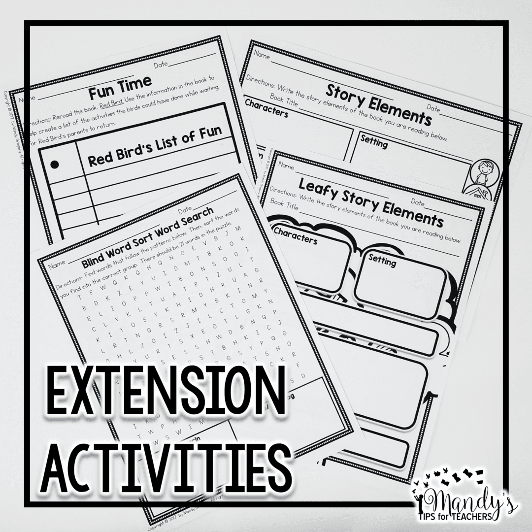 extension activities for Mastering Guided Reading Vol 1 texts