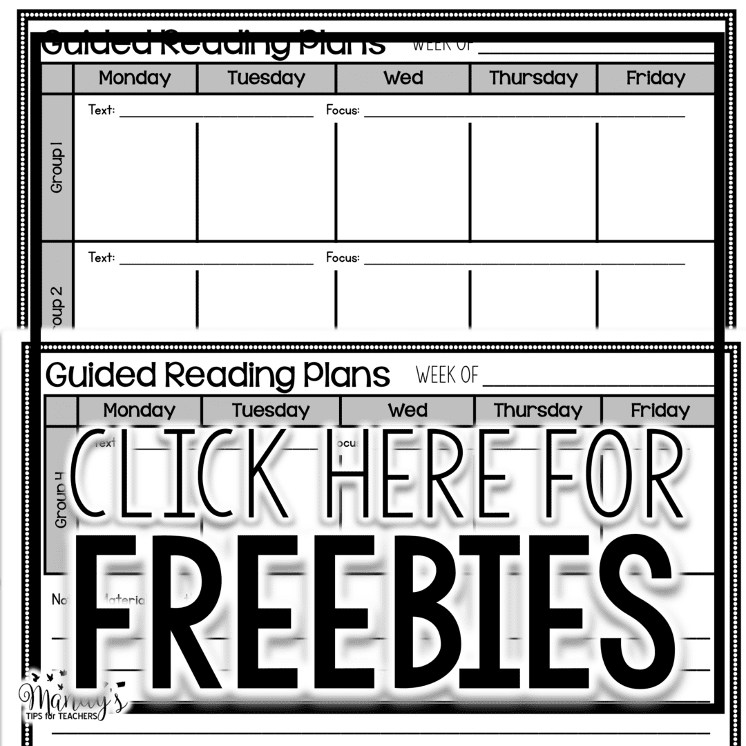 Guided reading lesson planning FREEBIES!