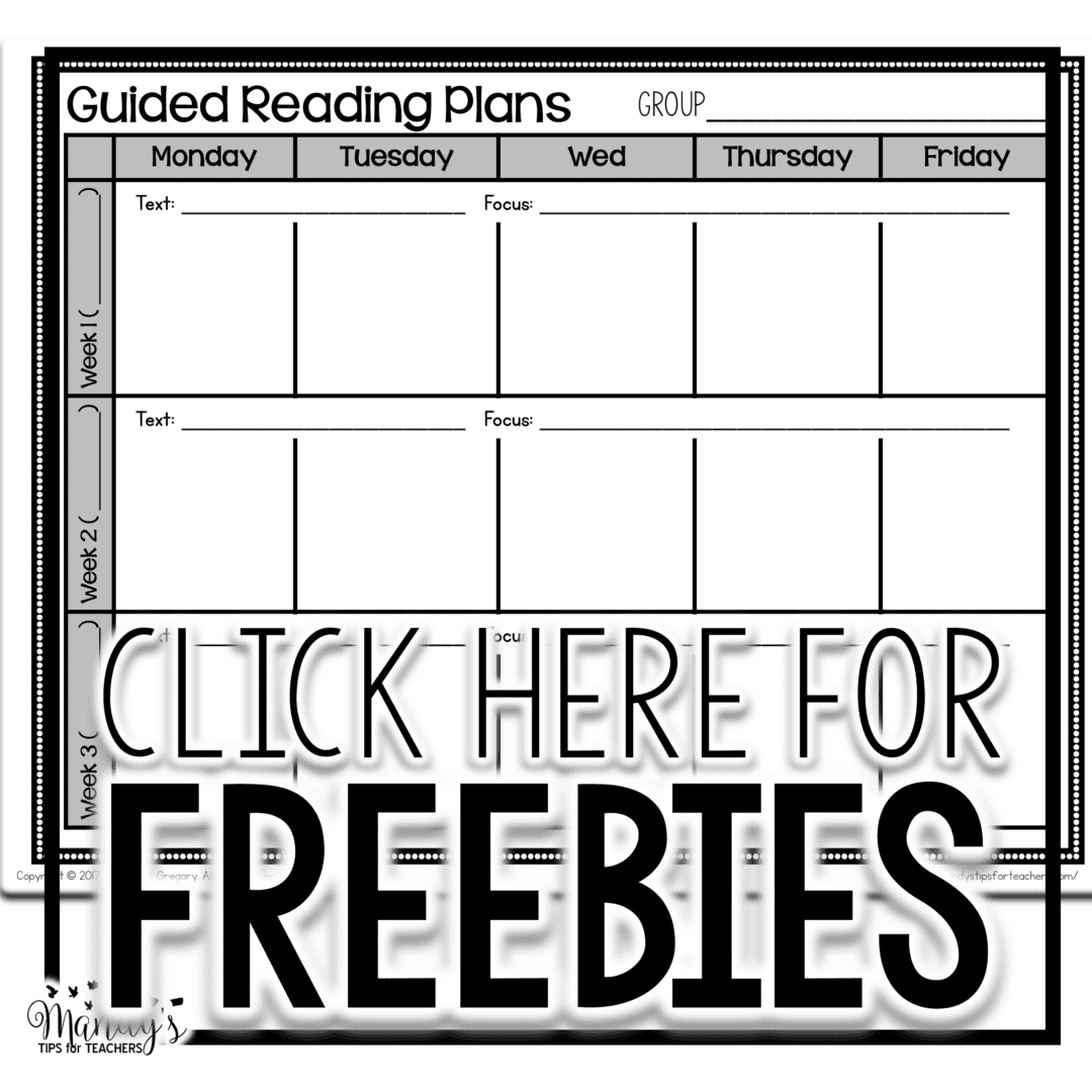 Guided Reading Planning FREEBIES