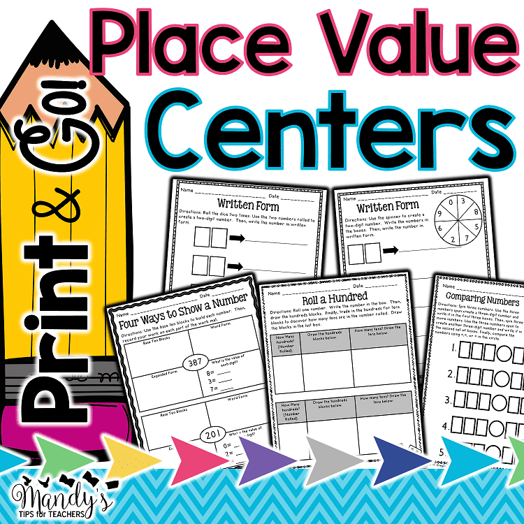 Print and Go! Place Value Centers